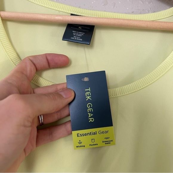 Tek Gear Neon Green Yellow Mini Dress Activewear Golf Tennis Workout NWT XL - Picture 2 of 5